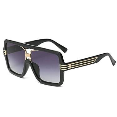 Imagem de Óculos de sol vintage de peça única com estampa de leopardo para mulheres óculos de sol quadrados masculinos hip hop, 4, tamanho único