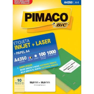 Imagem de Etiqueta A4350 55,8X99,0mm Ink-Jet/Laser Pimaco 100 Folhas