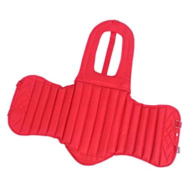Imagem de Protetor de peito de karatê Protetor de taekwondo protetor de corpo para equipamento de proteção de artes marciais, L vermelho