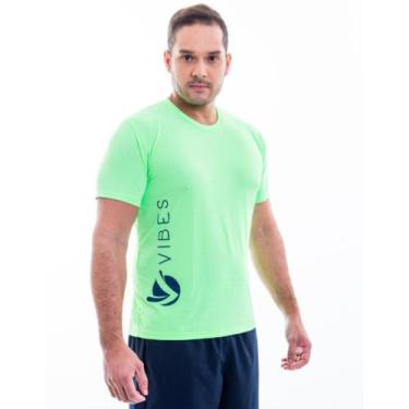 Imagem de Camiseta Masculina Verde Menta Com Proteção Uv50 - Vibes