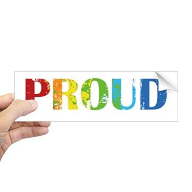 Imagem de DIYthinker LGBT Adesivo retangular com bandeira de arco-íris Proud Ally para janela de notebook