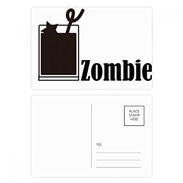 Imagem de Zombie Cocktail With The Word Zombie Cartão de felicitações de aniversário