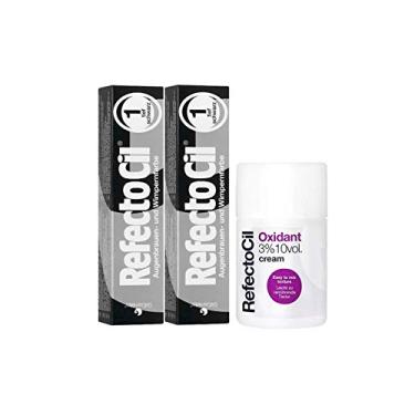 Imagem de Kit Refectocil 2 Tinta + 1 Oxidante Creme N°1 Preto