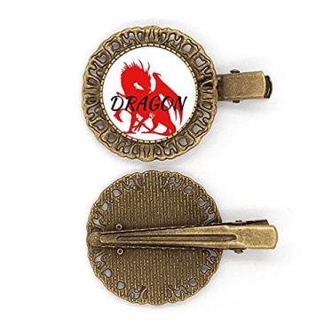 Imagem de Grampo de cabelo alado dragão mito leste oeste grampo de cabelo