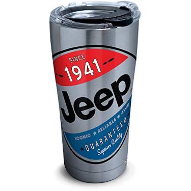 Imagem de Tervis Copo de viagem com isolamento térmico de parede tripla Jeep Colossal mantém as bebidas frias e quentes, 590 ml – Legacy, aço inoxidável