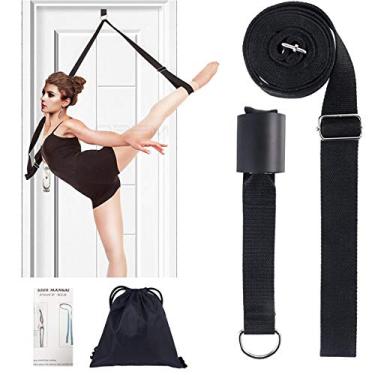 Imagem de (black) - Price Xes Adjustable Leg Stretcher Lengthen Ballet Stretch Band - Easy Instal on Door Flexibility Stretching Leg Strap Great Cheer Dance Gymnastics Trainer Stretching Equipment Taekwondo Training