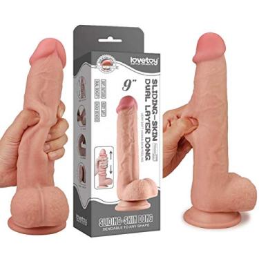 Imagem de Pênis Realístico 23,1 cm com Camada de Dupla Intensidade - LOVETOY SLIDING-SKIN DUAL LAYER DONG - Sexshop