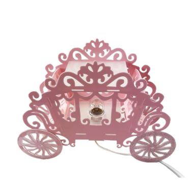 Imagem de Abajur Luminária Carruagem Princesa - Rosa