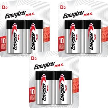 Imagem de Pilha Energizer Max Grande D2 Alcalina C/ 6 Unidades