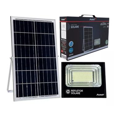 Imagem de Refletor Led Solar Avant 200W Preto 6500k Luz Branca