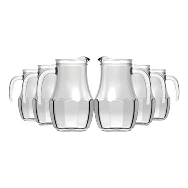 Imagem de Conjunto 6 Jarra de Suco de Vidro Tango 750ML Agua Nadir