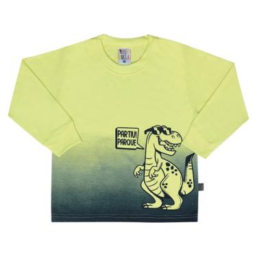 Imagem de Infantil - Camiseta Manga Longa Amarelo - - Meia Malha Camiseta Amarelo Ref:47250-1182-G  menino