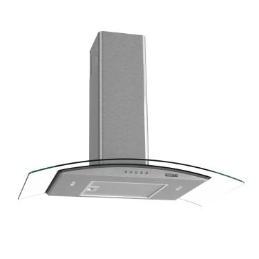 Imagem de Coifa de Parede Clean Vidro Curvo 80cm 140W Fogatti - Kromanox