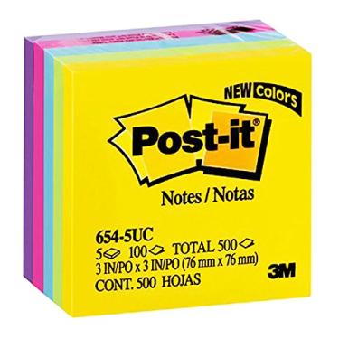 Imagem de Bloco Post-It Pop-up 654-5UC 76x75 Colorido 500 Folhas - 3M
