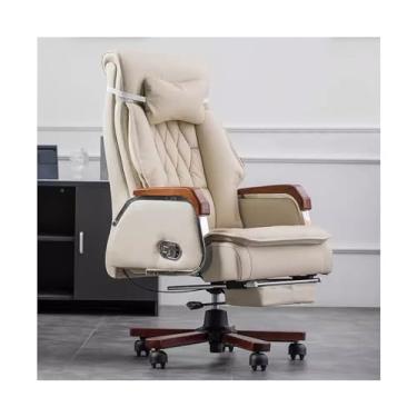 Imagem de WAOCEO Cadeira de escritório cadeira de escritório de negócios cadeira de estudo em casa cadeira de escritório sedentária confortável pode ser cadeiras de mesa elevadoras giratórias (cor: B)