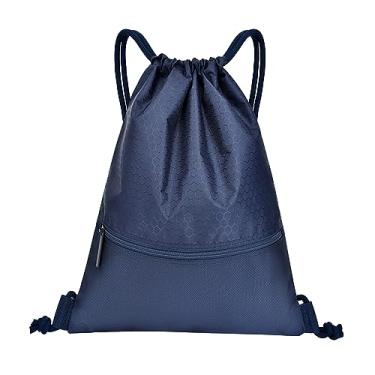Imagem de Mochila com cordão, bolsa de corda, mochila de nylon para academia, compras, esportes, ioga, moldura externa, Bu2, One Size, Mochilas Tote
