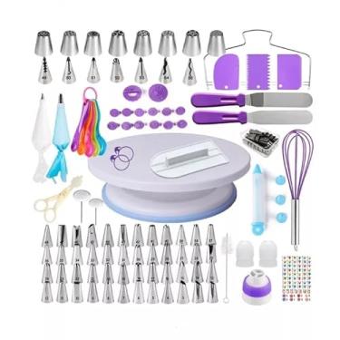 Imagem de Kit Confeiteiro Iniciante Completo Com Bicos De Confeitar Bailarina 137 Peças