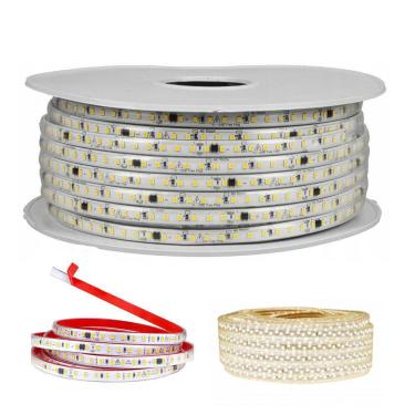 Imagem de Fita de Led SMD 4000K 127V 100 metros Fita Dupla Face Plug Conector Perfil Gesso Sanca Sala Quarto