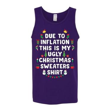 Imagem de Regata masculina Due to Inflation This is My Ugly Chirstmas, Roxa, G