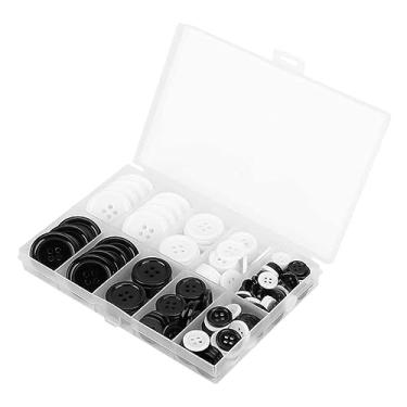 Imagem de Operitacx 160 Unidades Botões de terno e branco costura acessorios acessórios de costura botões de roupas botões de jaqueta decoração Materiais de costura botões de costura DIY Simples
