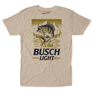 Imagem de theCHIVE Camiseta Busch Fishing Lake Day Beer, Creme, XXG