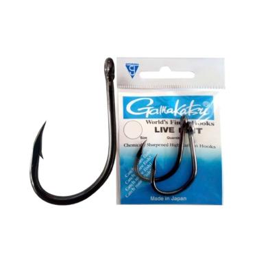 Imagem de Anzol Gamakatsu Live Bait Black Super Resistente Cartela - Escolha o Tamanho