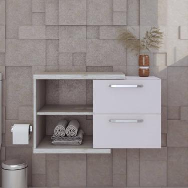 Imagem de Armario Gabinete Nexus 83 cm Snow/Branco Chess