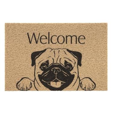 Imagem de Capacho Vinil Pet Welcome Pug 40cmx60cm Kapazi