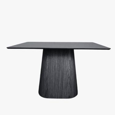 Imagem de Mesa De Jantar Cone Retangular 140x90 Cm Tampo Ébano Base Ébano Cor Preto