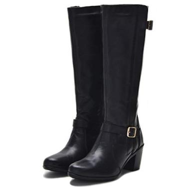 Imagem de BOTA FEMININA MONTARIA CANO ALTO COURO 9206 PRETA (40, 9206 PRETA)