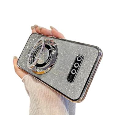 Imagem de GYHOYA Capa magnética para Samsung Galaxy S8 Plus com glitter brilhante com suporte capa de telefone slim fit revestimento de luxo à prova de choque proteção mulheres meninas capa para Samsung Galaxy