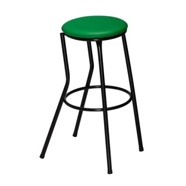 Imagem de Banqueta Alta Sem Encosto Cozinha Balcão Bar Bancada (Verde)