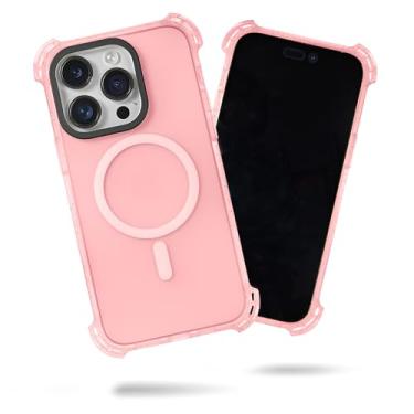 Imagem de SteepLab Capa Bubble Wrap para iPhone 14 Pro (tela de 6,1 polegadas, 2022) - A capa superprotetora com cantos de ar e compatível com MagSafe (nuvem rosa)