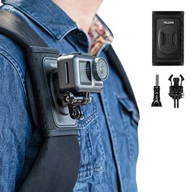 Imagem de TELESIN Suporte de alça de ombro para GoPro Max Go Pro Hero 12 11 10 9 8 7 6 5 DJI Action 3 4 Insta360 X3 GO3 Ace Pro Bike