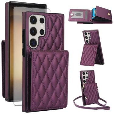 Imagem de Asuwish Capa de telefone para Galaxy S23 Ultra YM015XXF EUA roxo escuro