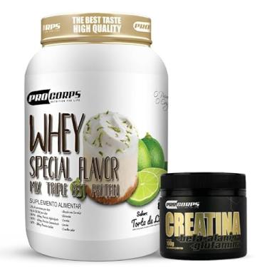 Imagem de Combo Whey Protein 840g + Creatina 100g - Ganho de Massa (840g, Torta de Limão)