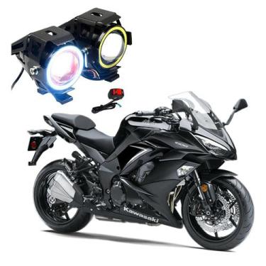 Imagem de Par Farol de Milha Angel Eye U7 para Moto Kawasaki NINJA 1000 2011 201