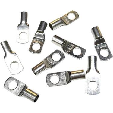 Imagem de Kit 10 Terminal Olhal de Compressão para Cabo Fio de 10mm Cobre Estanh