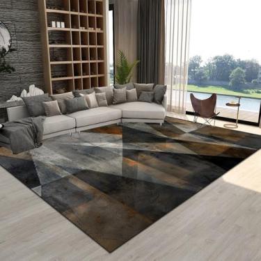 Imagem de Tapete abstrato geométrico para sala de estar, decoração de luxo para casa, mesa de centro, tapetes grandes para área, cabeceira de quarto, CZ0021, flanela, 8.200 x 250 cm, 78,7 x 98 pol.