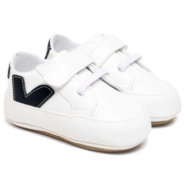 Imagem de Tênis Bebê V Unissex Fácil de Calçar Bicho de Pé, 19, Preto