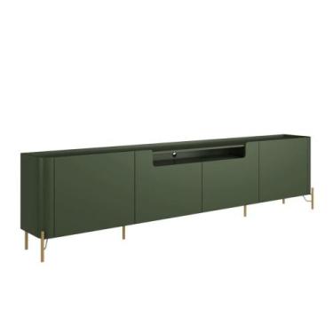 Imagem de Rack para TV 260cm com 4 Portas Lisas 100% MDF Pés em Metal - Casa Lar