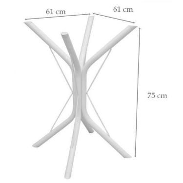 Imagem de Pé Base Ana  para Mesa 4 Apoio Vidro Granito Marmore Madeira Redonda Q