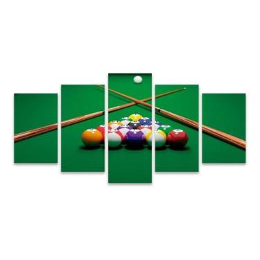 Imagem de Kit Quadros Mosaico Decorativo Sinuca Bilhar Ball Pool Pub - Decor Nat