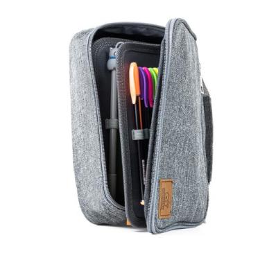 Imagem de Estojo Escolar Box Organizador Unissex Quadrado 100 Pens Top - TEX WEB