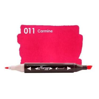 Imagem de Caneta Marcador Marker Dual Ponta Dupla 11 Carmine Bismark