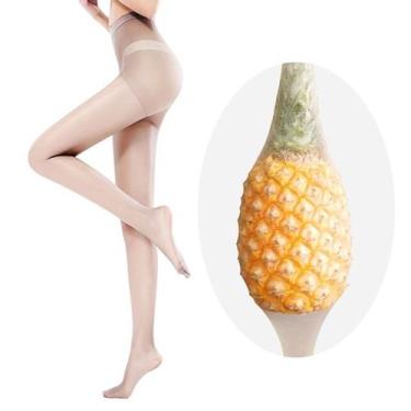 Imagem de Meia calça elástica cintura alta resistente a rasgos - MZ, Nude, Único