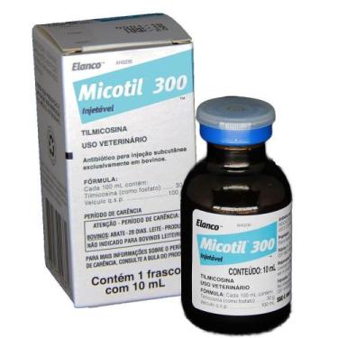 Imagem de Micotil 300 Antibiótico Injetável Elanco 10ml - Agrovet