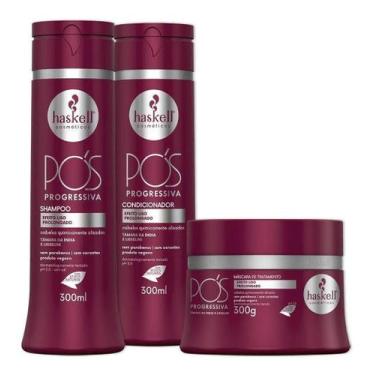 Imagem de Kit Haskell Pós Progressiva Shampoo 300ML 1 Condicionador 300ML 1 Masc