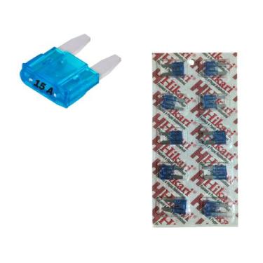 Imagem de Fusível Lamina Mini 10 Und - Hikari, 15 Ah