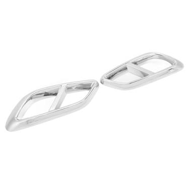 Imagem de Silenciadores de Escapamento Externo para Carro, Guarnição para Benz Cle-class Coupe C236 Amg, Linha Eficiente e Elegante, 1 par (Prata)